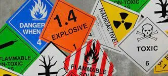 Warning signs for dangerous goods